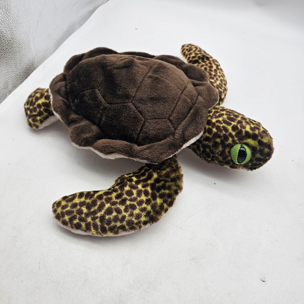 Wild Republic Sea Turtle Plush Stuffed Animal Toy Small Brown Soft Cute